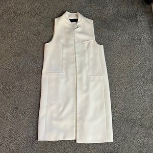 Zara White Long Vest